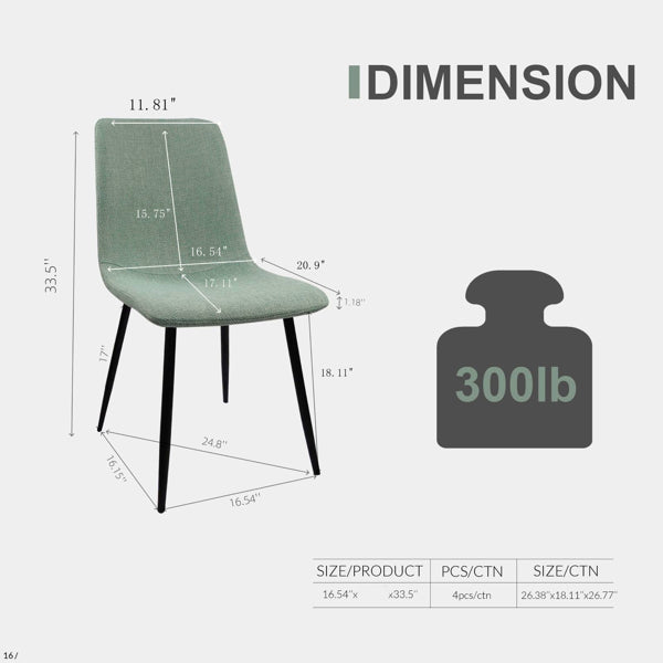 59" Light Wood Dining Table Set w/ 4 Suede Chairs – Modern & Cozy Style