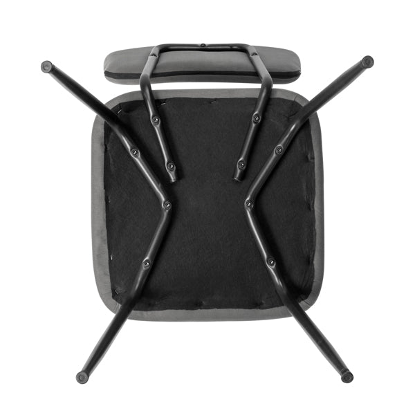 Set of 6 Modern Grey Padded Dining Chairs for Kitchen, Bar & Office Use