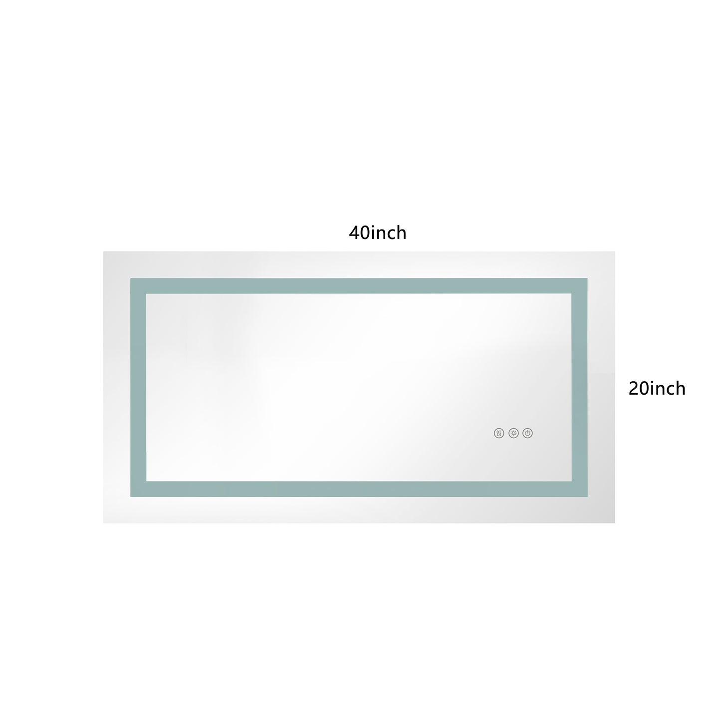 40x20" LED Bathroom Mirror with Frontlit & Backlit, Anti-Fog, Dimmable, 3 Colors