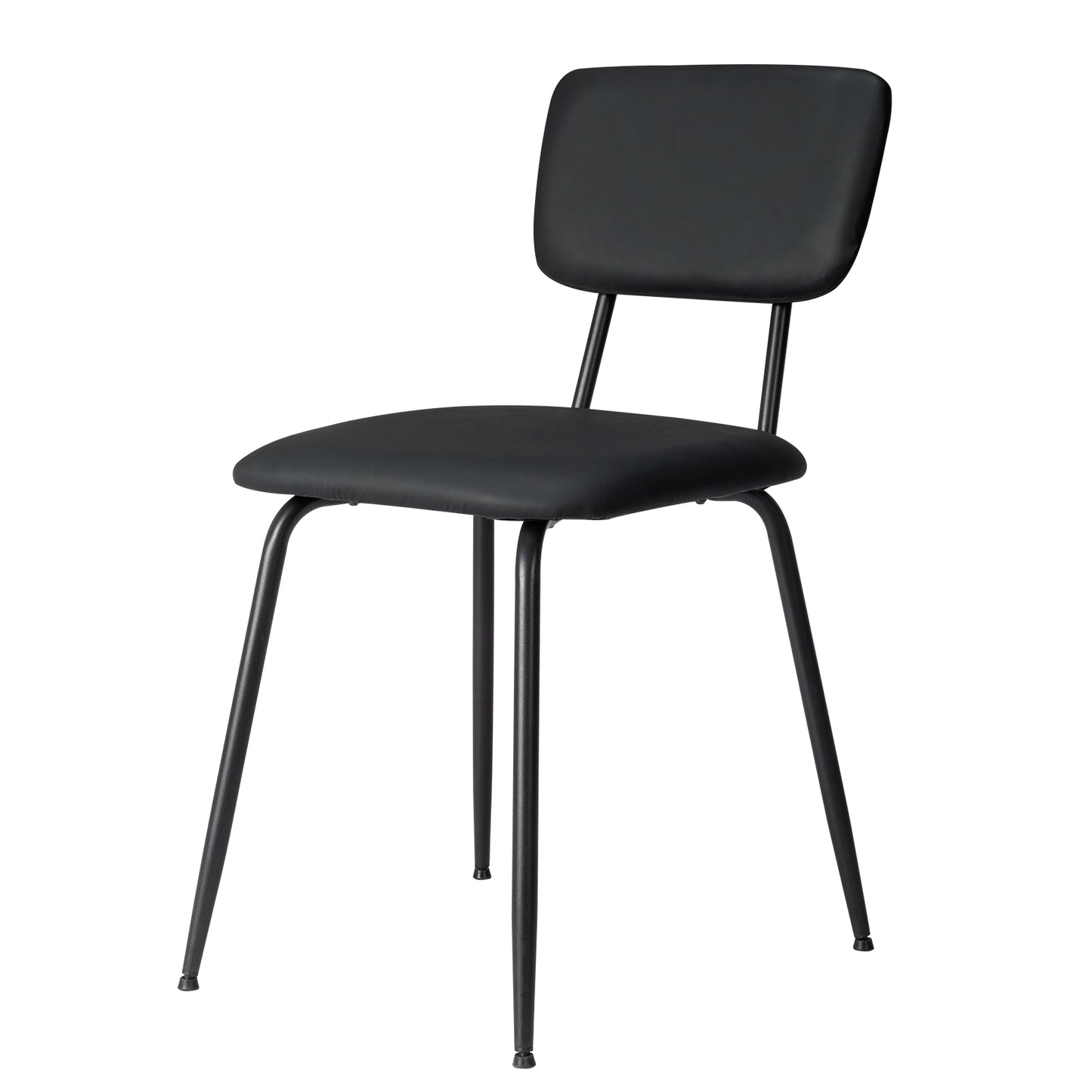 Set of 4 Modern Black Padded Dining Chairs for Kitchen, Bar & Office Use