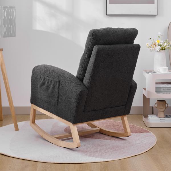 Modern High-Back Accent Rocking Chair – Nursery & Lounge Comfort