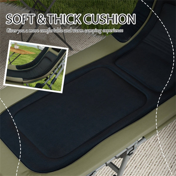Adjustable Reclining Camping Cot with Pillow & 396 lbs Weight Capacity