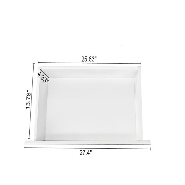 White 6 Drawer Double Dresser for Bedroom, Living Room, or Hallway Use