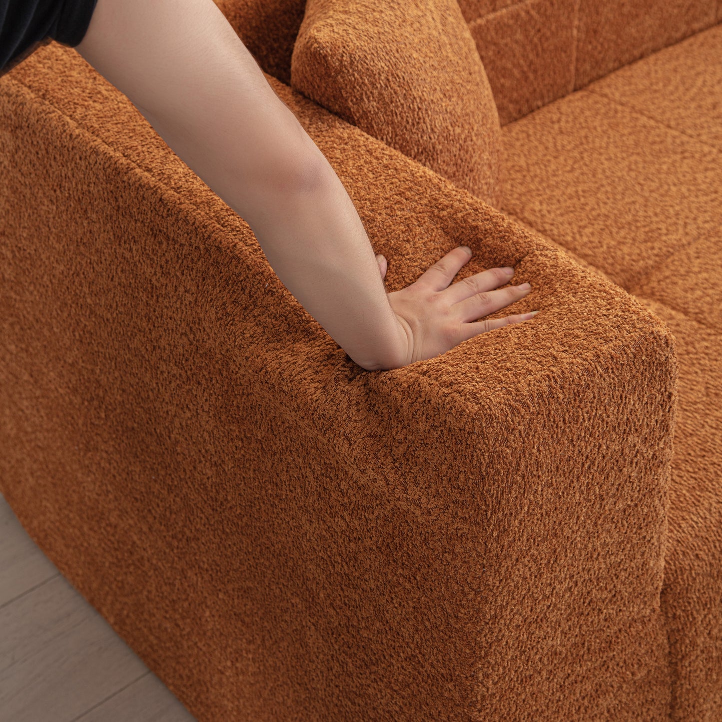 L-Shaped 105.5" Modular Sectional Sofa with Chaise