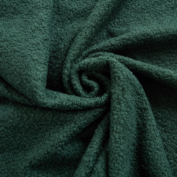 Green Teddy Fabric Convertible Floor Sofa Bed with 2 Pillows, Full Size 78"