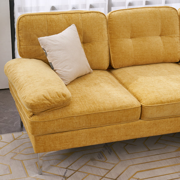 Yellow 3-Seater Modular Sofa – Simple, Stylish Indoor Seating