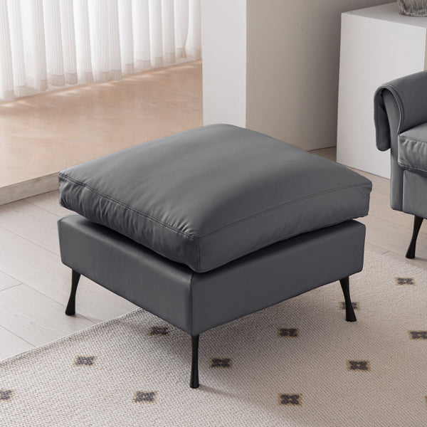 104.5" Modern L-Shaped Tech Leather Sofa with Convertible Ottoman