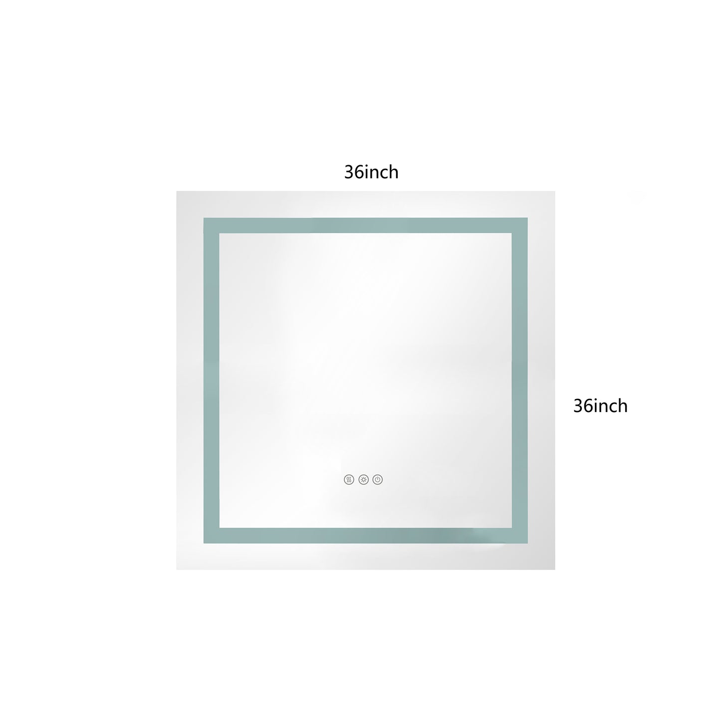 36x36" LED Bathroom Mirror with Frontlit & Backlit, Anti-Fog, Dimmable, 3 Colors