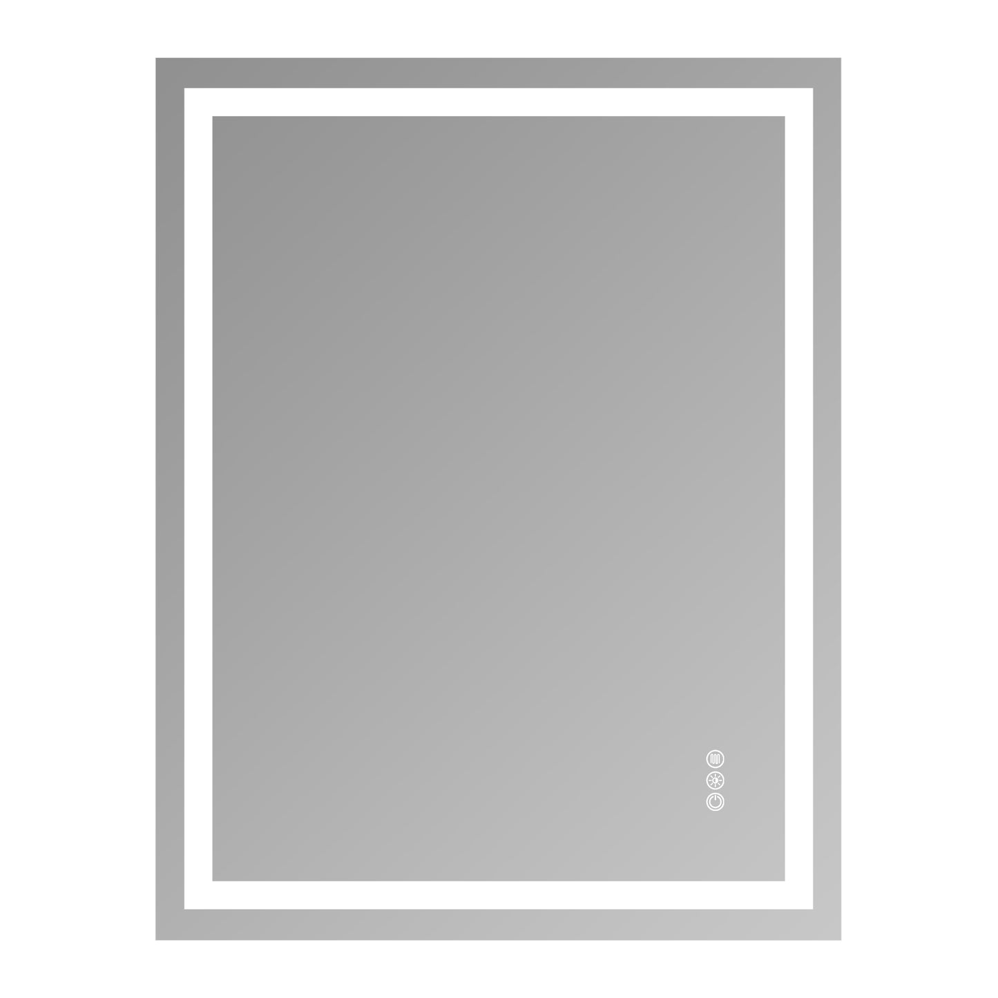 28x36" Dual LED Light Frameless Mirror – Front & Back Lighting