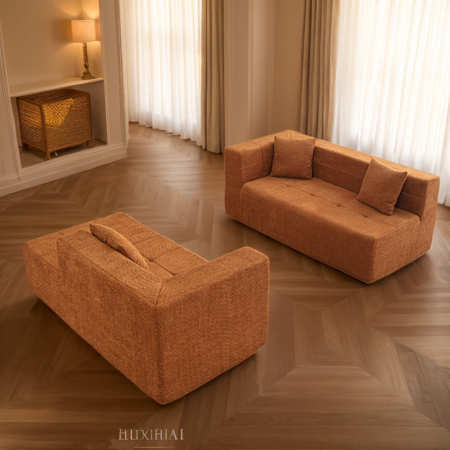 L-Shaped 105.5" Modular Sectional Sofa with Chaise