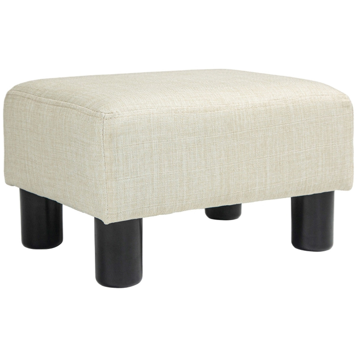 Linen Fabric Foot Rest Ottoman – Compact, Lightweight & Stylish