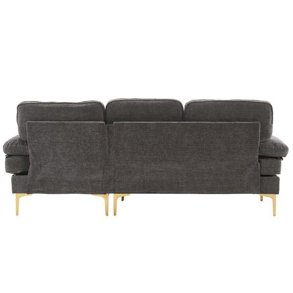 Dark Gray 3-Seater Modular Sofa – Simple, Stylish Indoor Seating