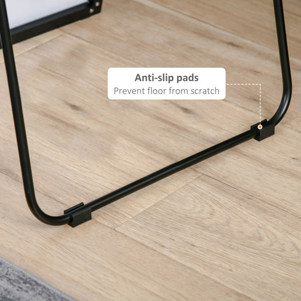 Modern Black Full-Length Dressing Mirror – Freestanding or Wall-Mount Design