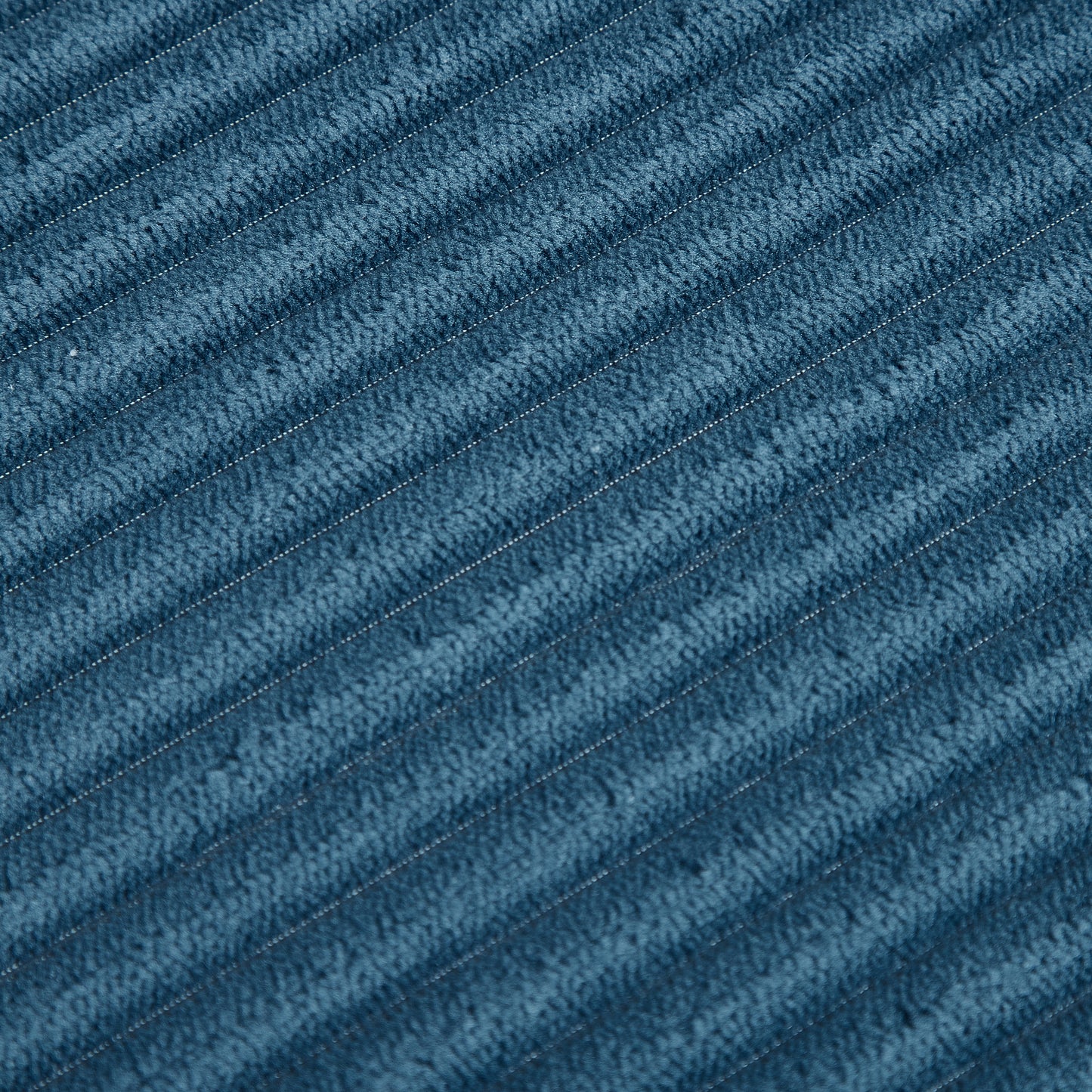 Blue Corduroy Storage Ottoman with Hidden Compartment – 16.5” Cube Seat