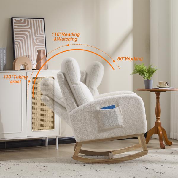 Modern High-Back Accent Rocking Chair – Nursery & Lounge Comfort