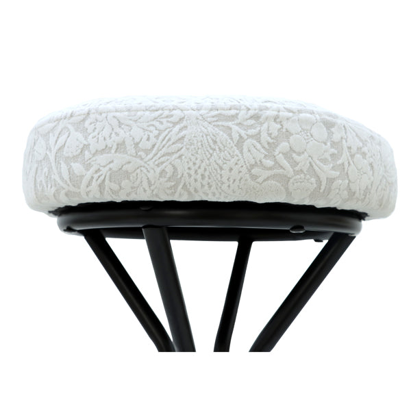 29" Floral Print Counter Height Bar Stools with Footrest – Set of 2 Upholstered