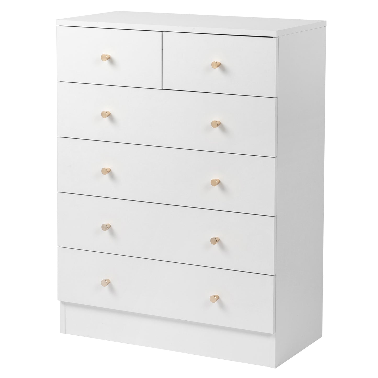 Modern White 6-Drawer Dresser – Minimalist Storage Cabinet for Bedroom or Living Room