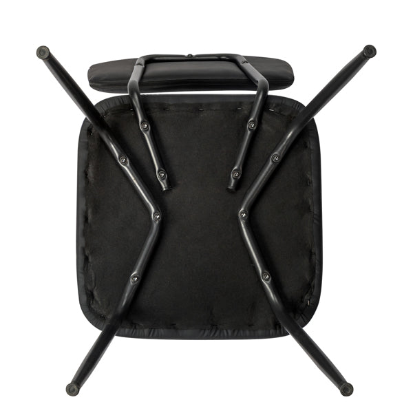 Set of 6 Modern Black Padded Dining Chairs for Kitchen, Bar & Office Use