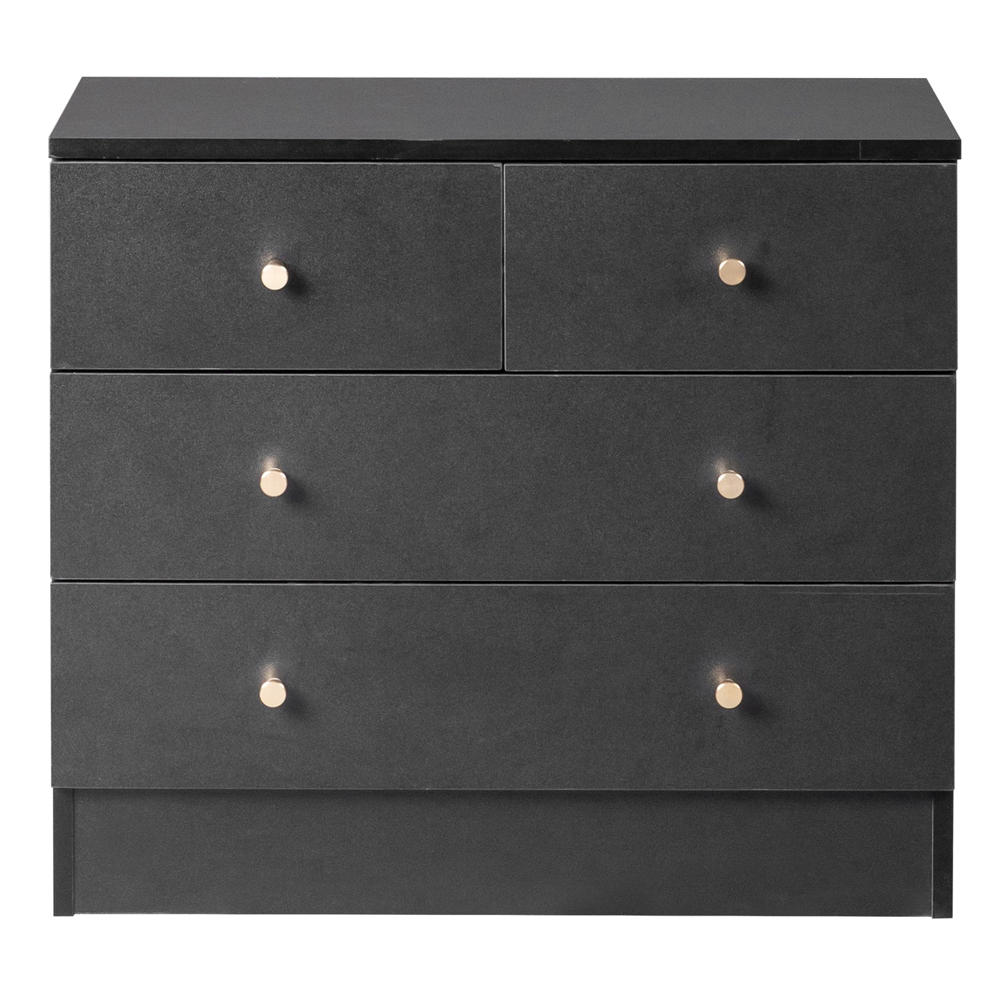 Modern Black 4-Drawer Dresser – Space-Saving Storage Cabinet for Bedroom or Living Room