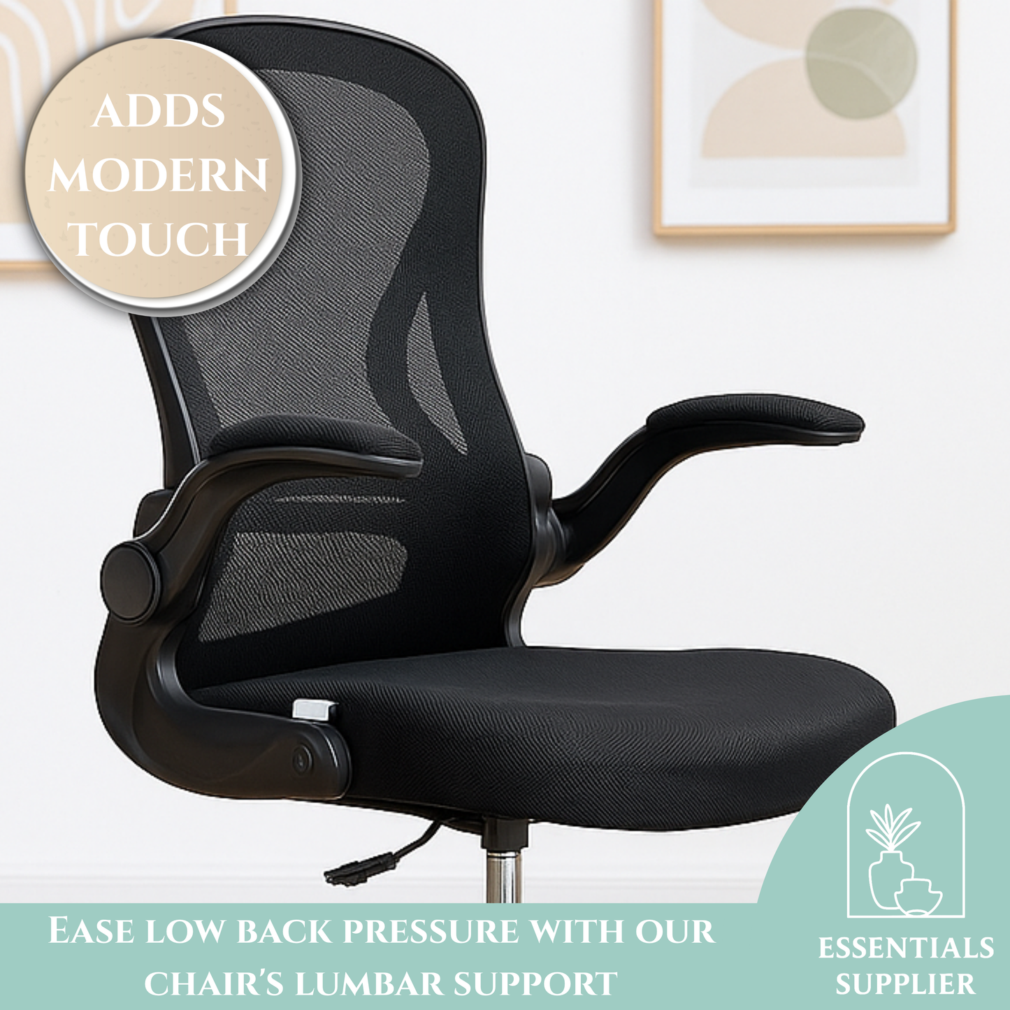 Ergonomic Mesh Drafting Chair with Lumbar Support & Adjustable Footrest
