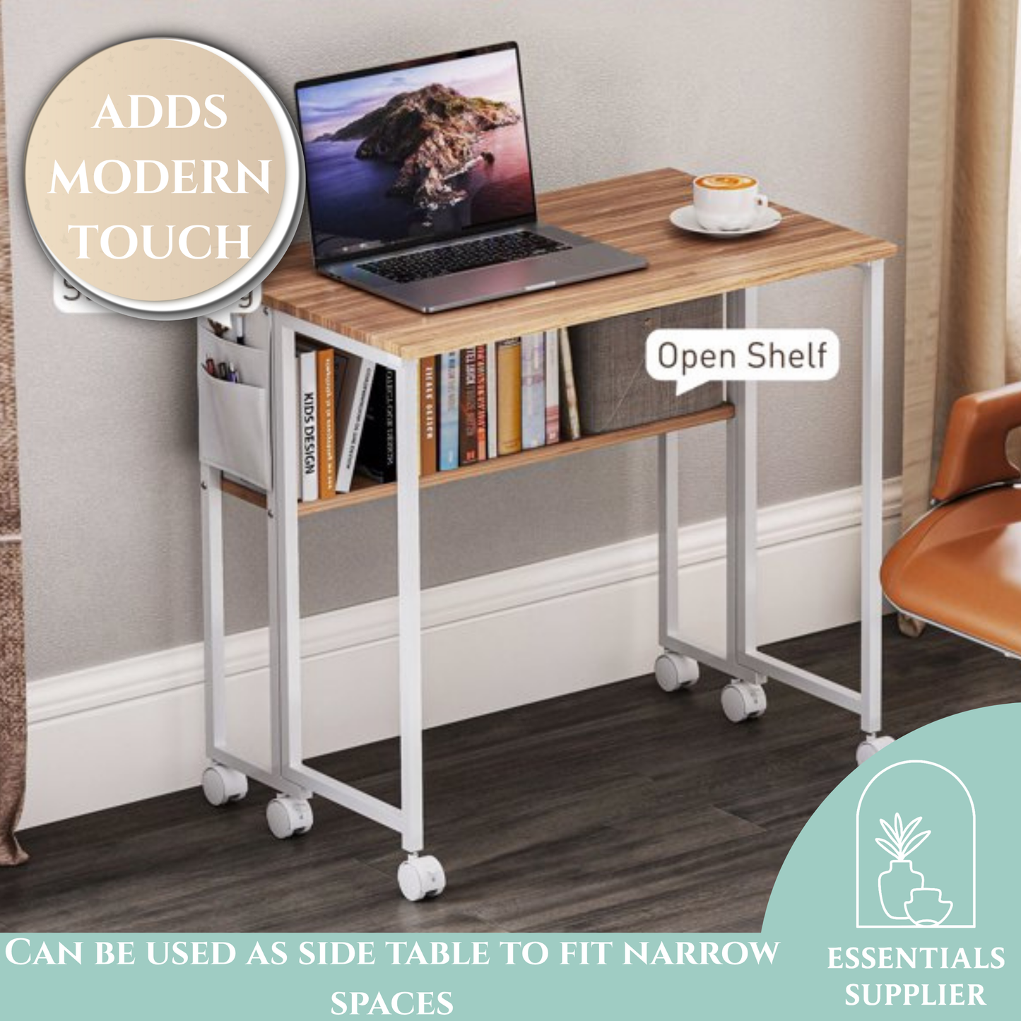 White Office Desk – Modern Computer Table for Home or Workspace Use