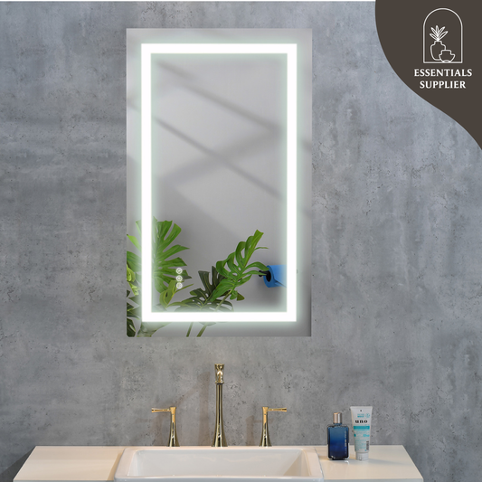 40x20" LED Bathroom Mirror with Frontlit & Backlit, Anti-Fog, Dimmable, 3 Colors