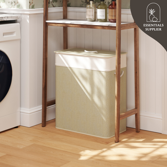 Laundry Hamper Cabinet with Storage, Freestanding Organizer