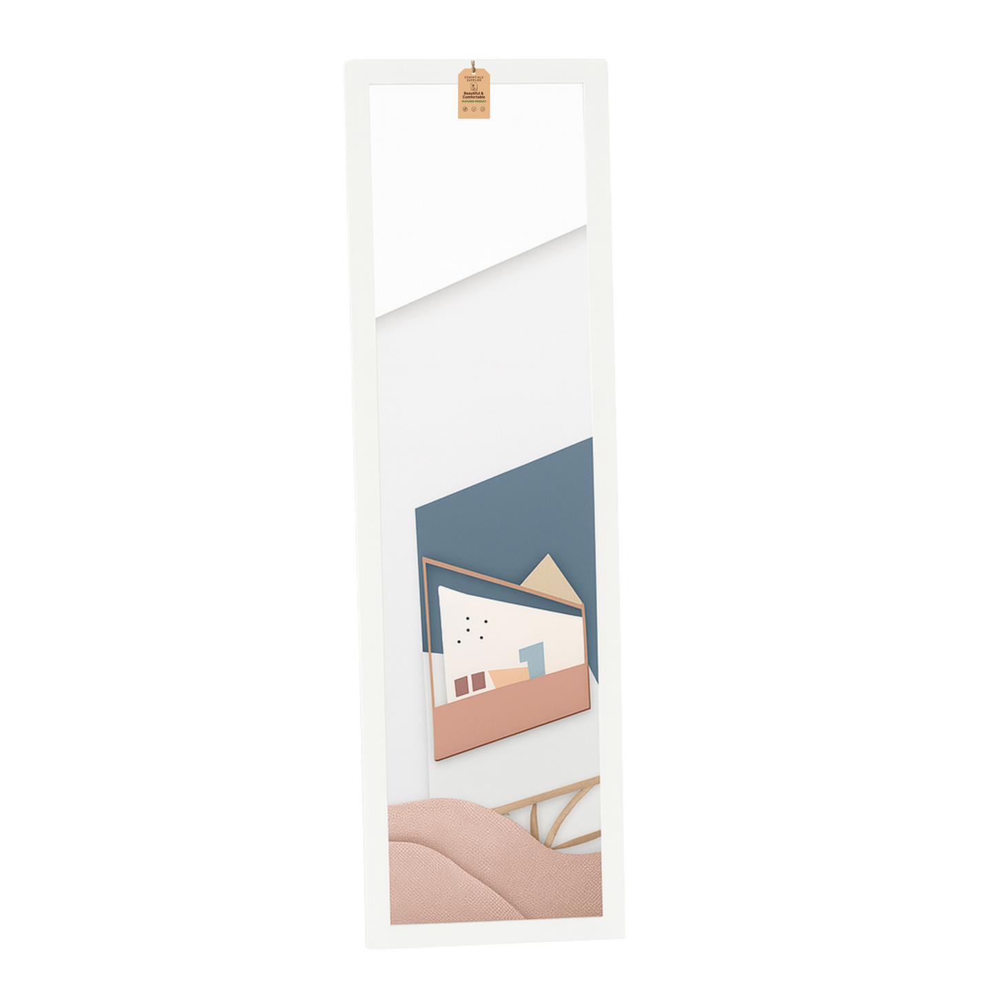 White Freestanding or Wall-Mounted Dressing Mirror – Modern & Space-Saving