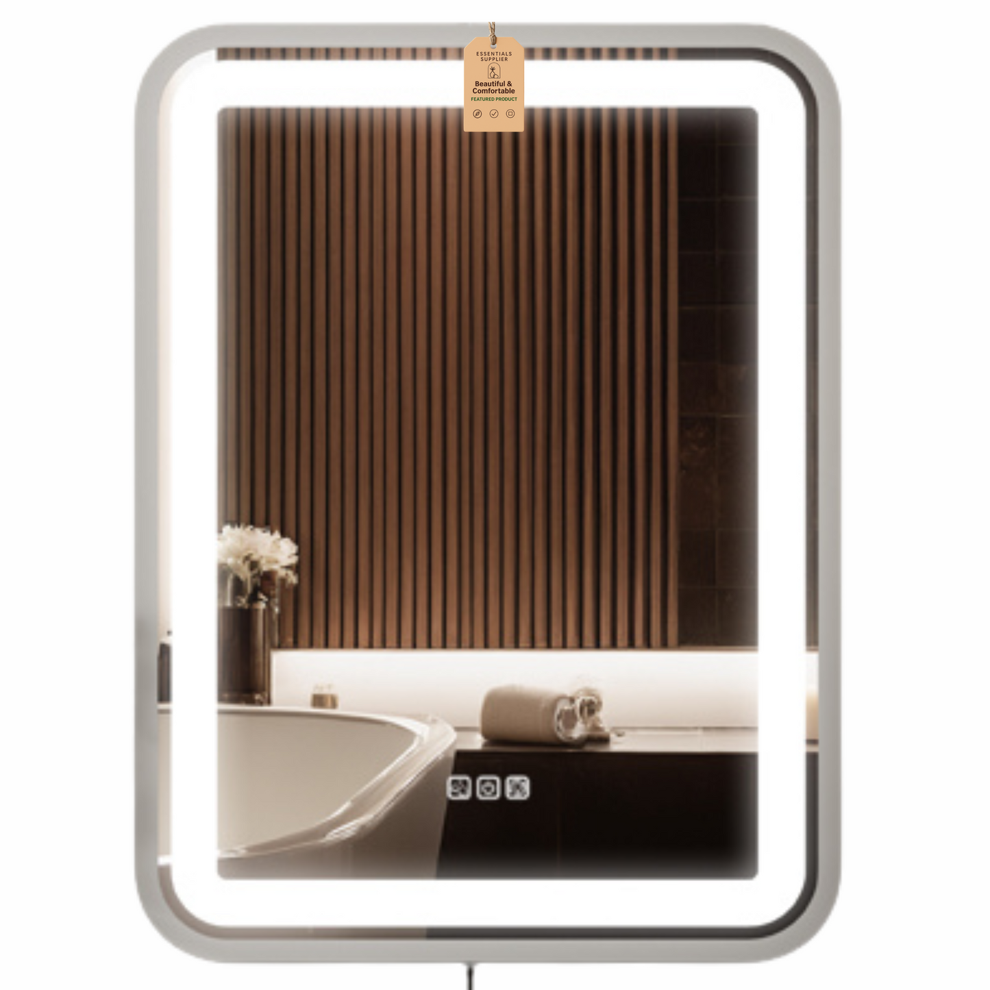 36x28" LED Bathroom Vanity Mirror, Dimmable, Anti-Fog, Wall Mount