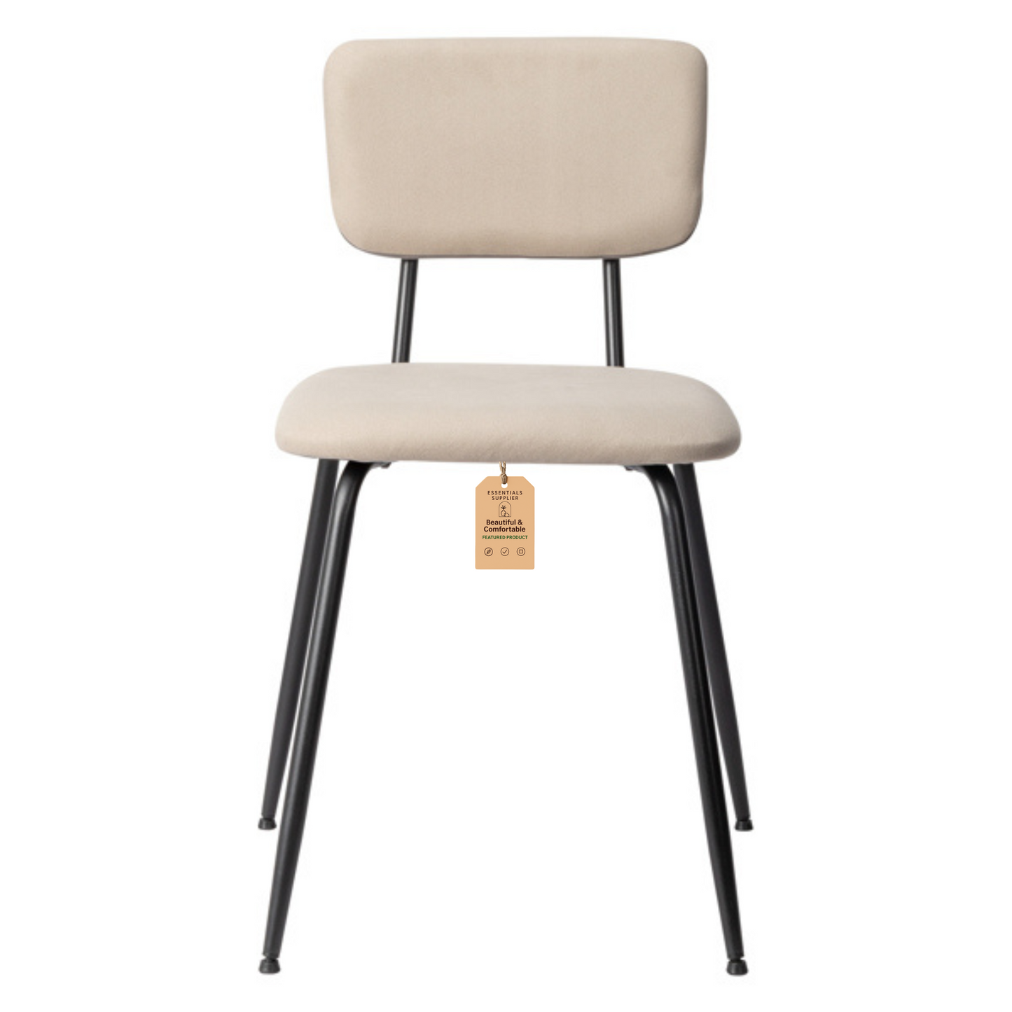 Set of 6 Modern White Padded Dining Chairs for Kitchen, Bar & Office Use