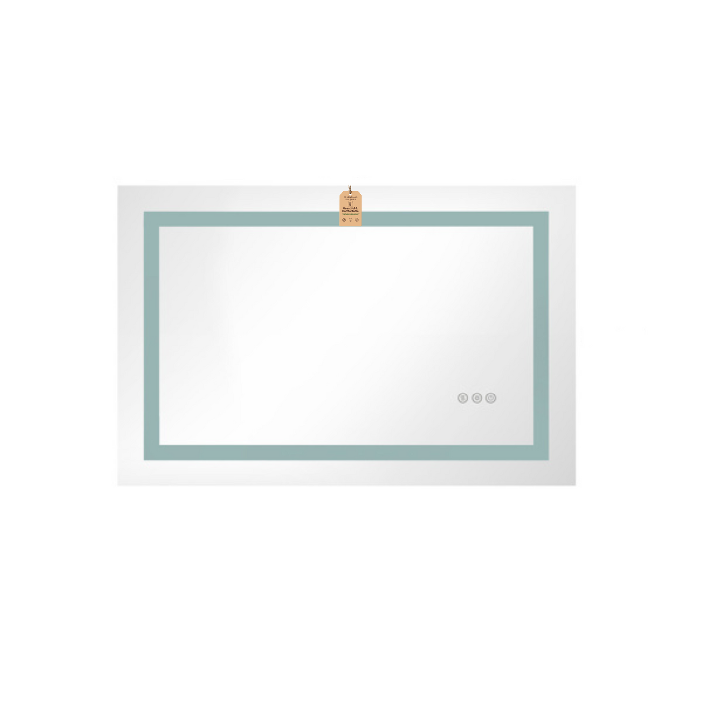 36x24" LED Bathroom Mirror with Frontlit & Backlit, Anti-Fog, Dimmable, 3 Colors