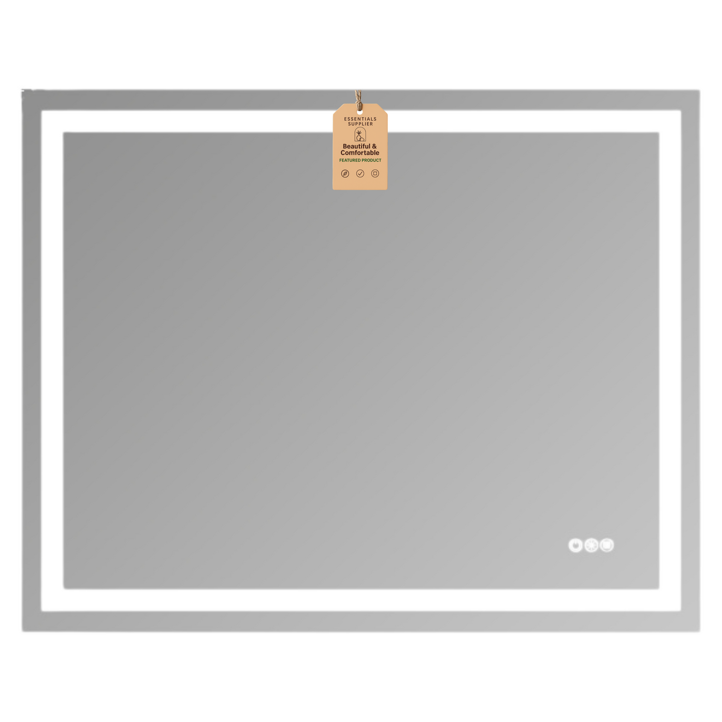40x32" Dual LED Light Frameless Mirror – Front & Back Lighting