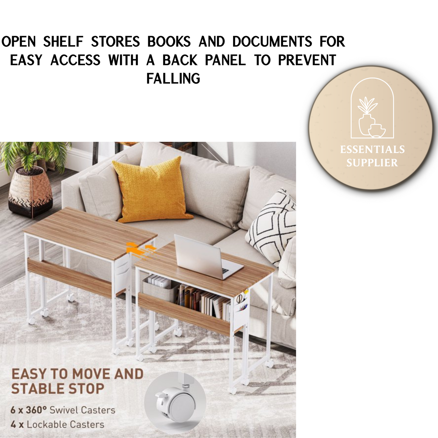 White Office Desk – Modern Computer Table for Home or Workspace Use