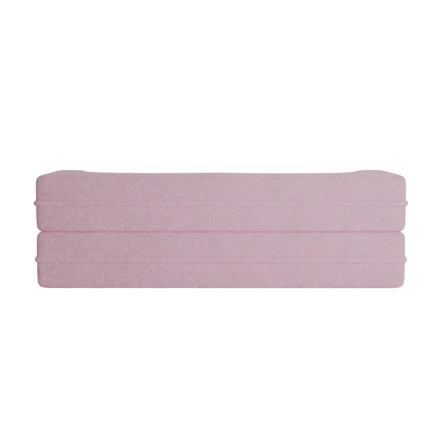 Modern Pink Teddy Fabric Floor Sofa Bed with 2 Pillows – Convertible & Space-Saving