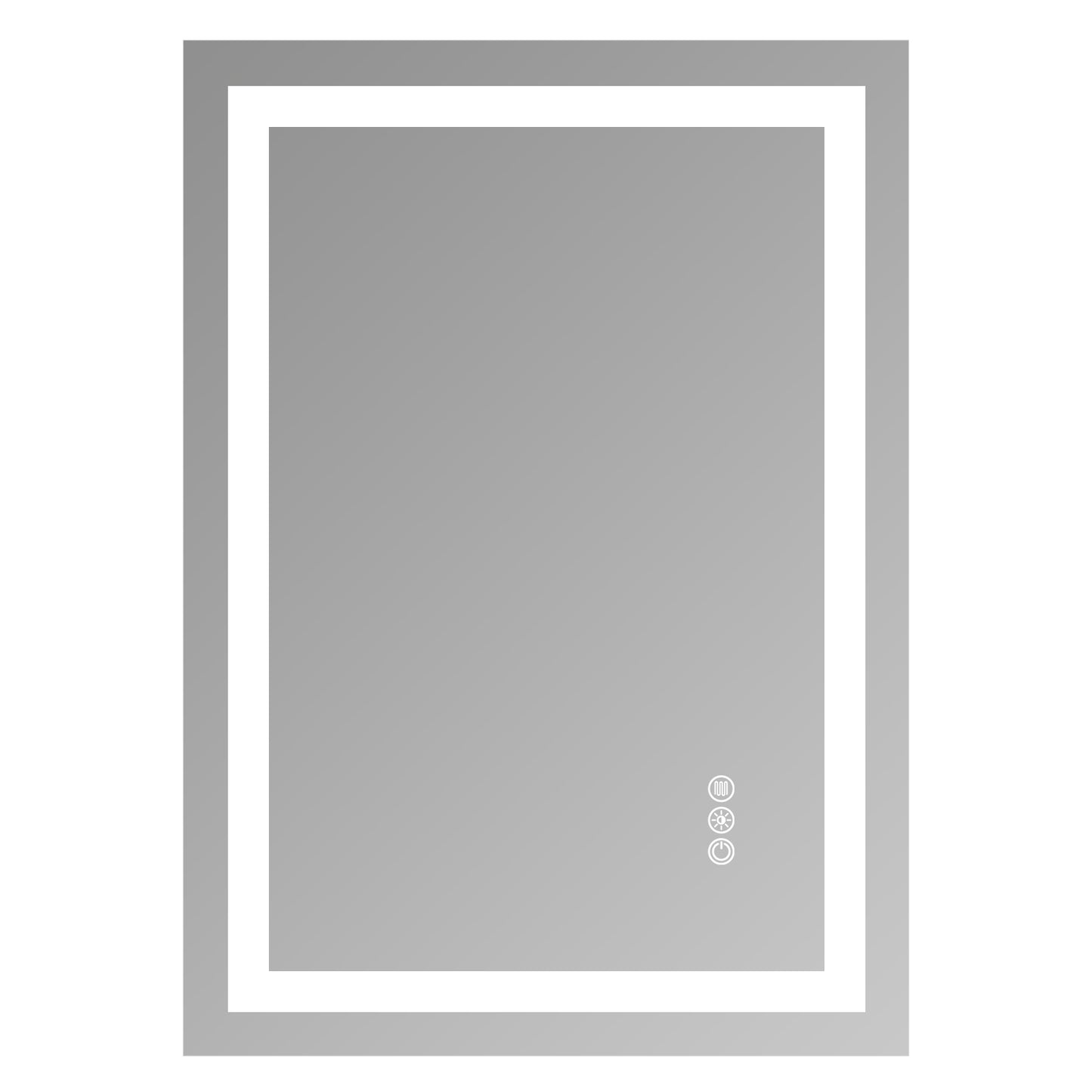 20x28" Dual LED Light Frameless Mirror – Front & Back Lighting