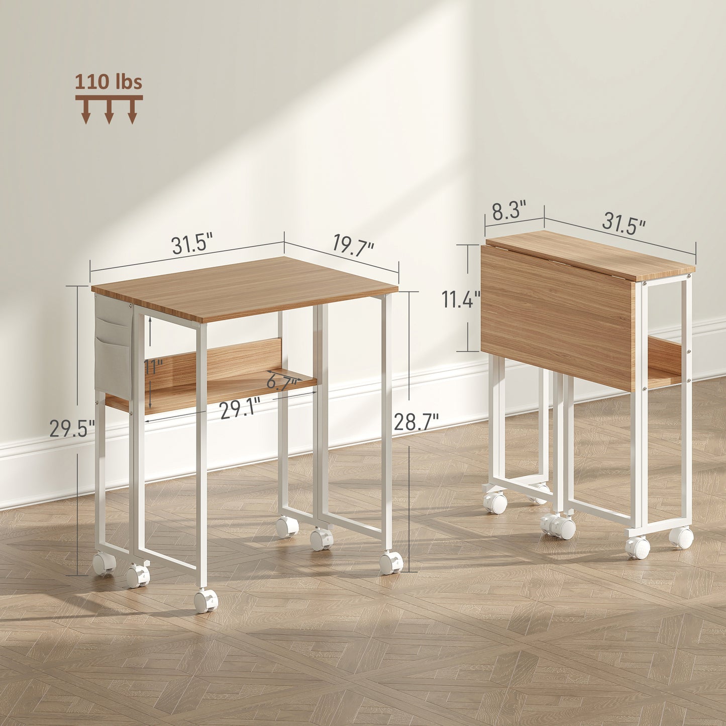 White Office Desk – Modern Computer Table for Home or Workspace Use