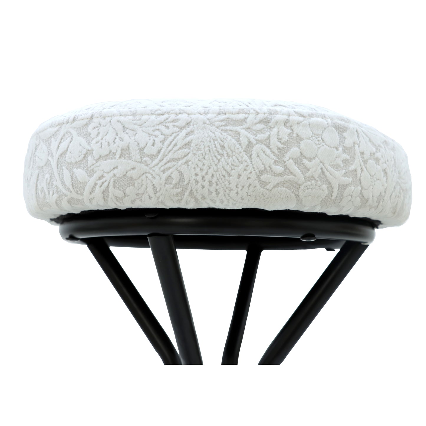 29" Floral Print Counter Height Bar Stools with Footrest – Set of 2 Upholstered