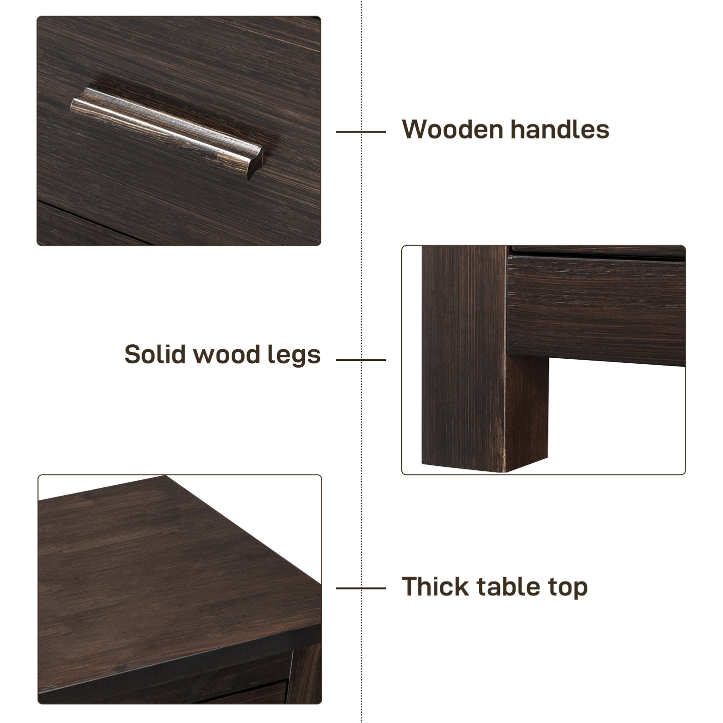Vertical 5-Drawer Chest, Brown MDF with Wood Veneer, 73x40x120cm Storage Unit