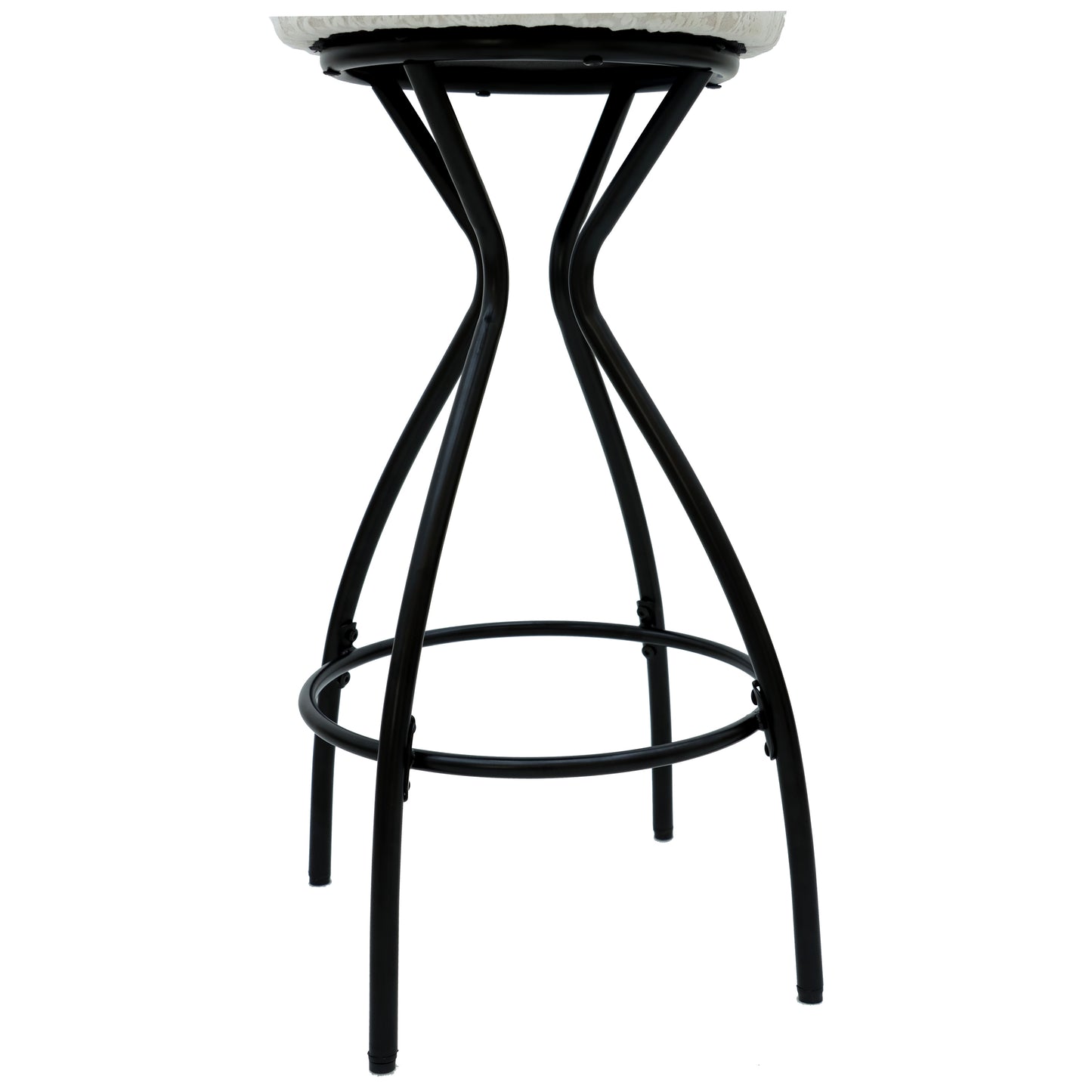 29" Floral Print Counter Height Bar Stools with Footrest – Set of 2 Upholstered