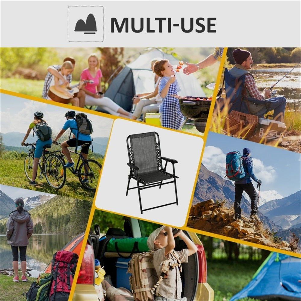 Foldable Mesh Patio Armchair – Gray Outdoor Chair