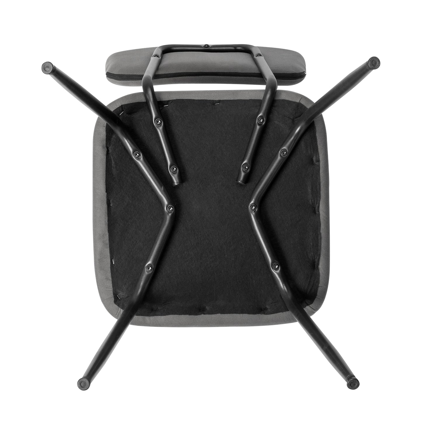 Set of 6 Modern Grey Padded Dining Chairs for Kitchen, Bar & Office Use