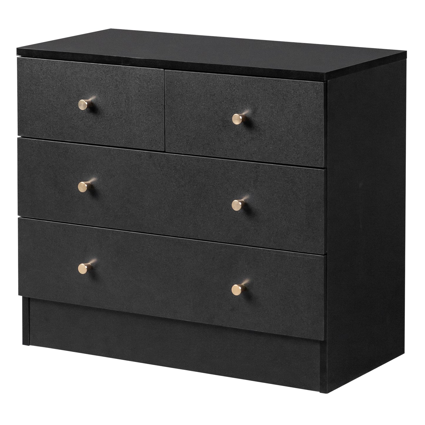 Modern Black 4-Drawer Dresser – Space-Saving Storage Cabinet for Bedroom or Living Room