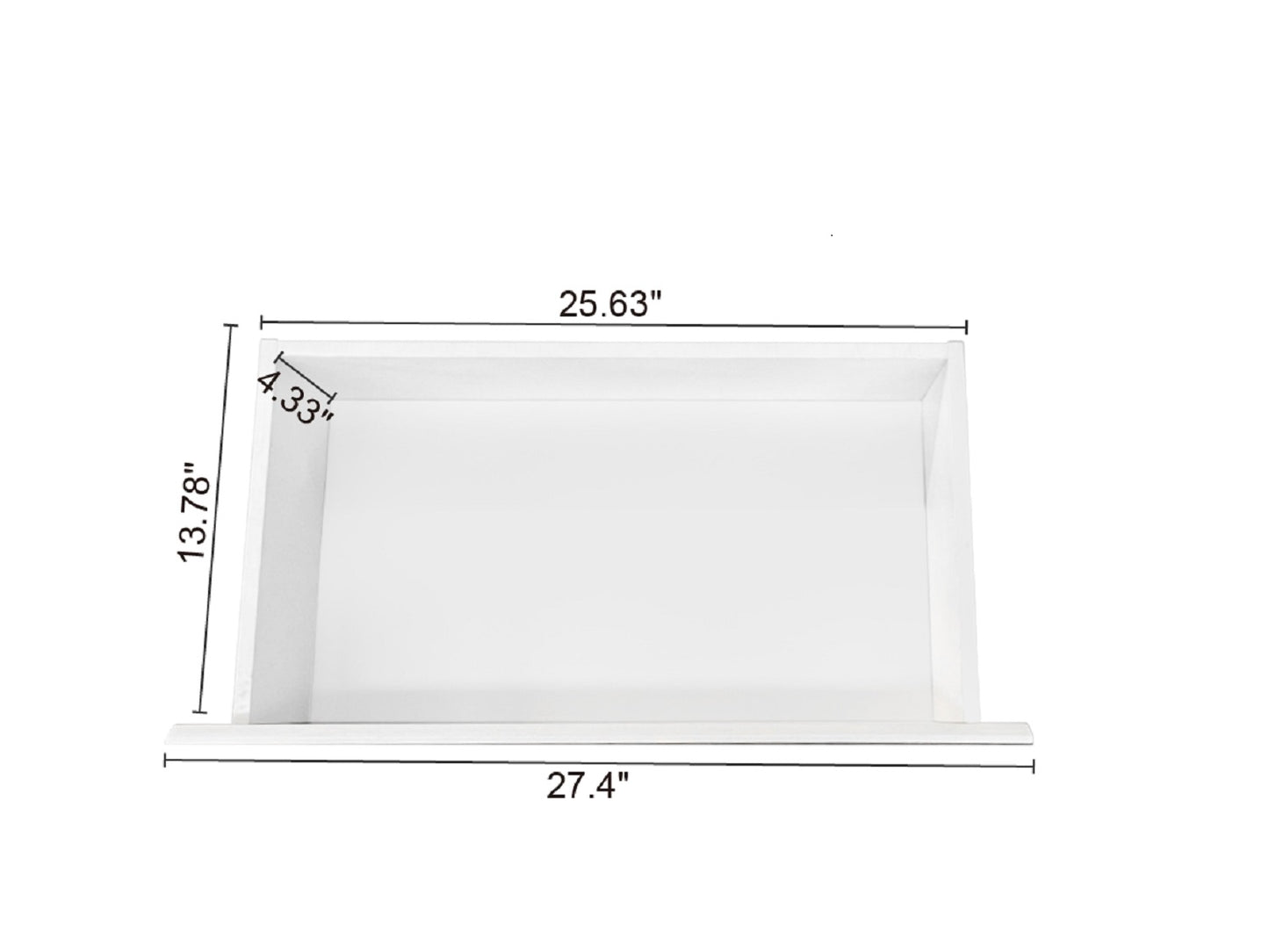 White 6 Drawer Double Dresser for Bedroom, Living Room, or Hallway Use