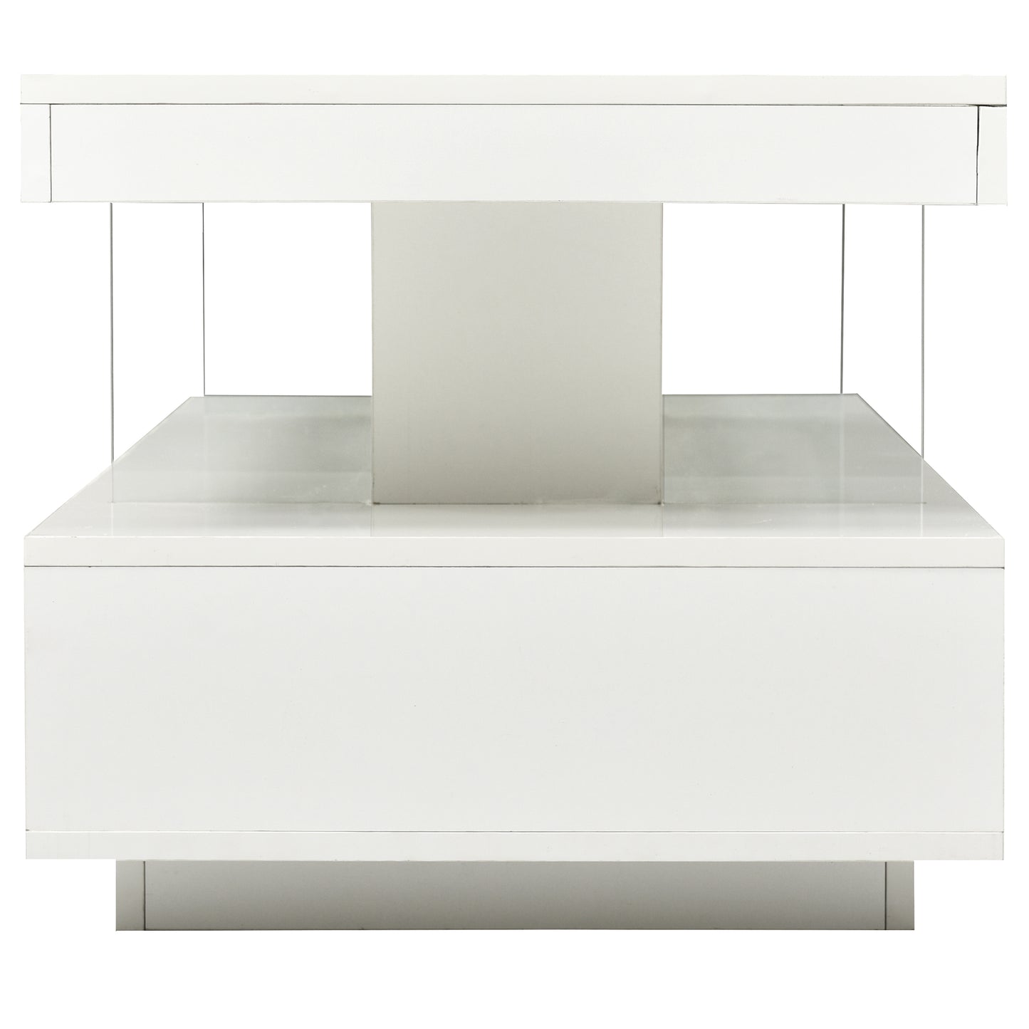 Modern LED Coffee Table with Storage, Drawers & Shelves for Living Room