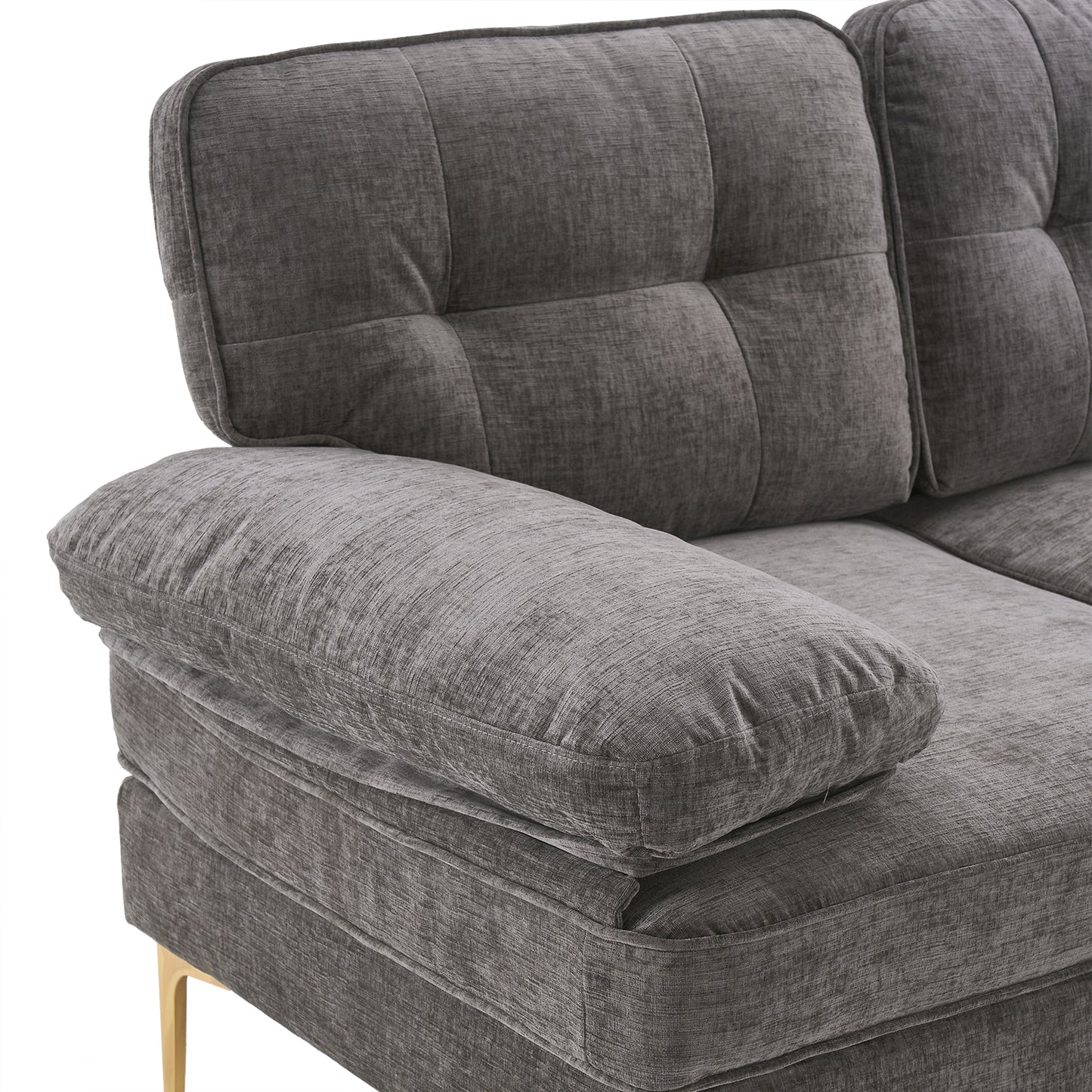 Dark Gray 3-Seater Modular Sofa – Simple, Stylish Indoor Seating