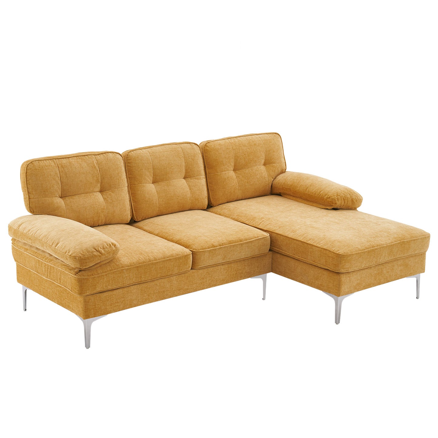 Yellow 3-Seater Modular Sofa – Simple, Stylish Indoor Seating