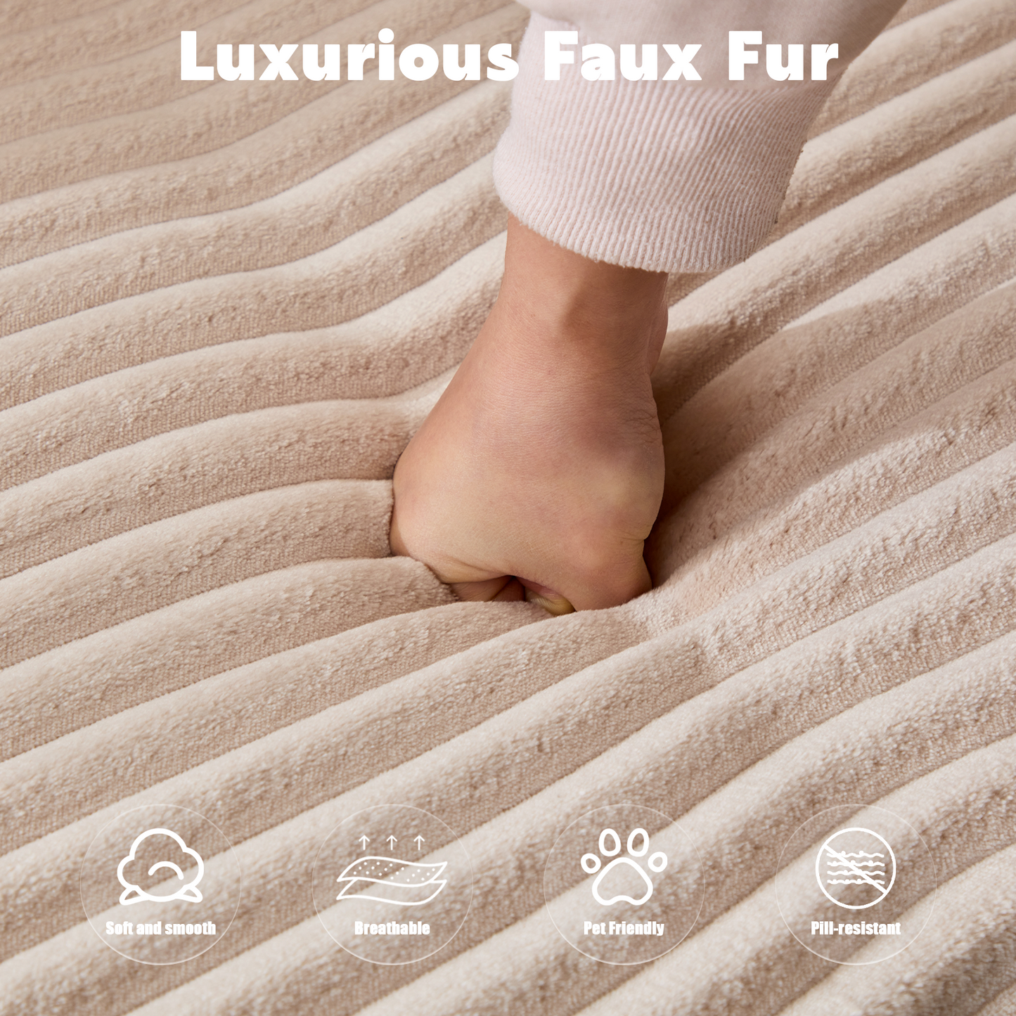 Modular L-Shaped Corduroy Sectional Sofa with Chaise – Beige