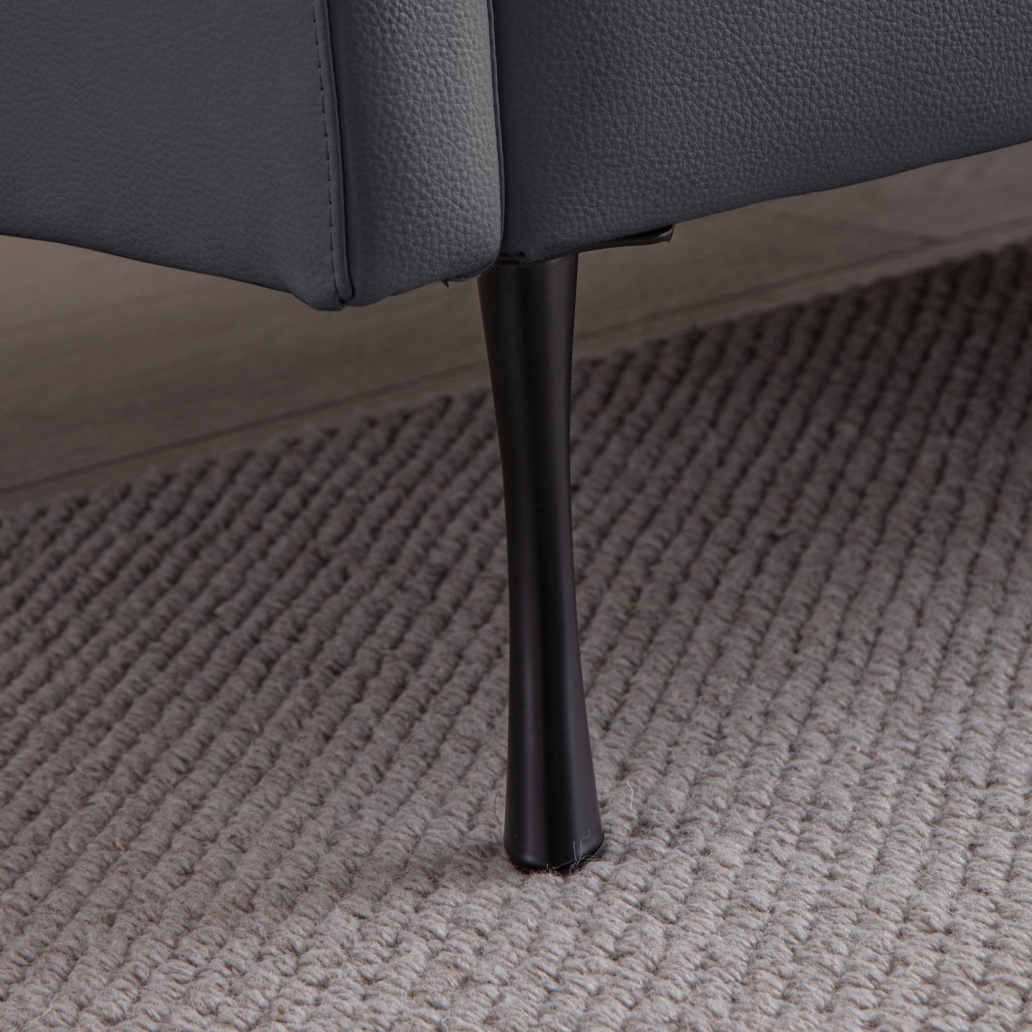 81" Modern L-Shaped Sofa with Reversible Chaise – Tech Leather Couch