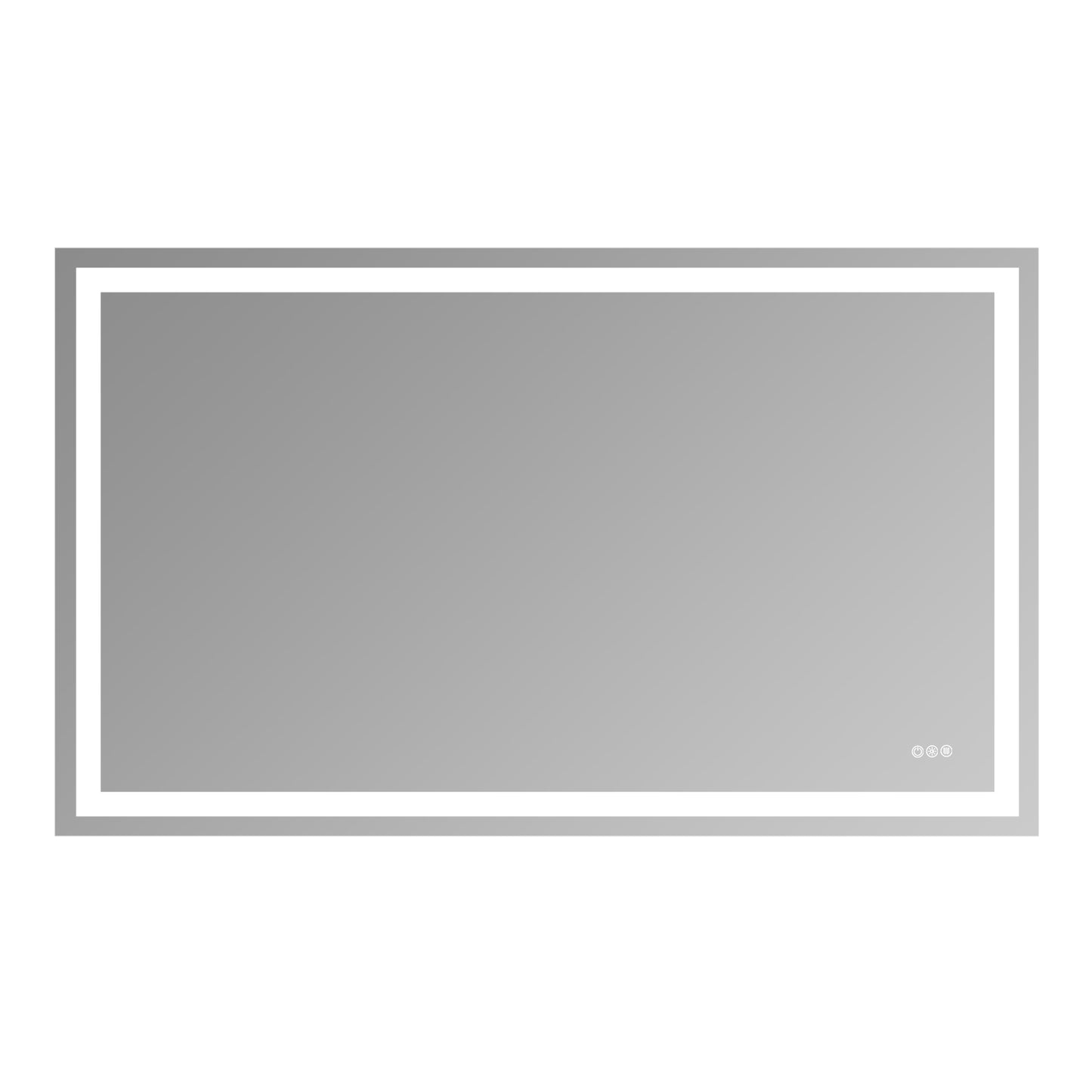 60x36" Dual LED Light Frameless Mirror – Front & Back Lighting