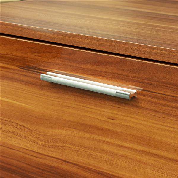 Walnut TV Stand for 70” TVs – Media Console with Drawers & Shelves